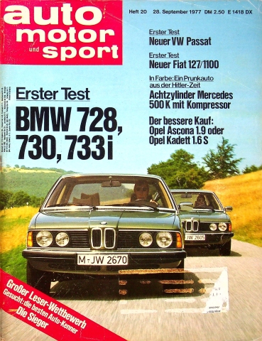 Deckblatt Auto Motor und Sport (20/1977)